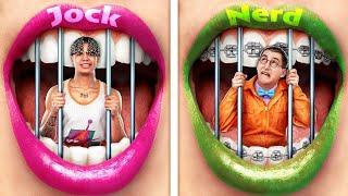 Jock vs Nerd Student in Prison! Funny Situations in Jail!