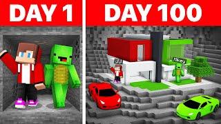 Mikey and JJ Survived 100 Days in a CAVE ONLY Minecraft (Maizen)