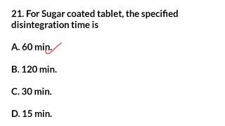 Pharmaceutics MCQ || #PharmacistExamQuestionsPaper | GPAT Exam| DCO Exam | NIPER Exam