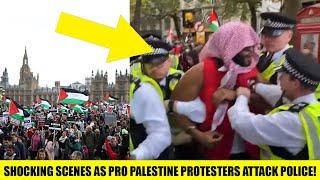 SHOCKING FOOTAGE In London As ISLAMISTS Attack Police In Palestine Protest!