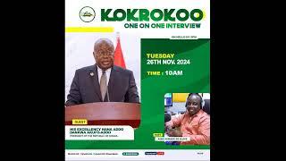 H.E NANA ADDO DANKWA AKUFO-ADDO SPEAKS ON HELLO101.5FM