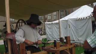 English Civil War bandolier powder box made on a Joseph Moxon 17th century lathe