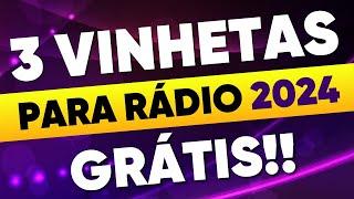 TOP 3 VINHETAS PARA RÁDIO E WEB RÁDIO 2024