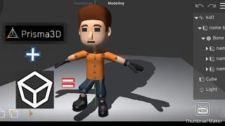 how to make character model in 3d modelling app : Prisma 3d