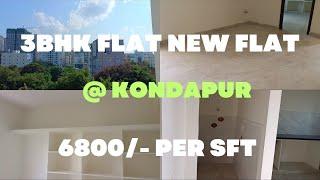 3BHK FLATS FOR SALE IN HYDERABAD || NEW FLATS IN KONDAPUR || NEAR HITECHCITY