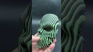 A skull mask that glows in the dark and is very easy to operate#3dprinting