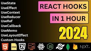 All React Hooks Explained in 1 Hour | React JS Hooks Interview Questions | React Hooks Crash Course