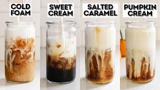 Starbucks Vanilla Sweet Cream Cold Foam at Home 4 Ways!