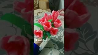 Diy tulip  flower # crafter Kashish # crafty # diy # shorts