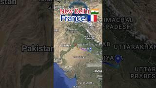 New Delhi to Paris flight Route ️ || Air France | Af225 |#airfrance #flight #airways