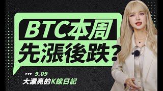 BTC短線企穩，本周先漲後跌？丨9.9大漂亮的K線日記 丨