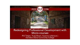 Redesigning Professional Development with Micro-courses