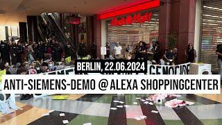 22.06.2024 Berlin Palästinenser gegen Siemens vor MediaMarkt im Alexa Alexanderplatz