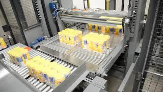 Palletizer for shrink-wrapped bundles- From A-B-C Packaging Machine