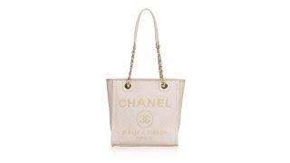 Chanel Mixed Fibers Calfskin Mini Deauville Light Beige