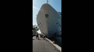 Huge Cruise ship Accident - Crashes into Venice dock