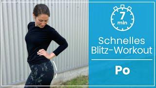 7 Minuten Po Workout für Zuhause ️ Dein Blitz Workout ohne Geräte!