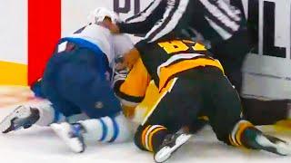 Kyle Connor Sidney Crosby Fight | Pittsburgh Penguins vs Winnipeg Jets 2024 NHL Highlights