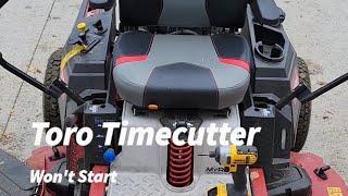 Toro Timecutter Zero Turn Mower Not Starting - Won't Turn Over