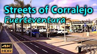 Streets of Corralejo early in the morning / Fuerteventura, Spain / 4K HDR