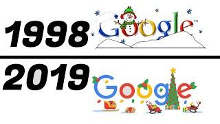 Google Doodles Evolution | Christmas New Year Thanksgiving Halloween | 1998 - 2019