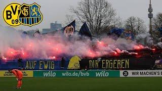 Pyro Saarbrücken-Fans in Dortmund | Borussia Dortmund U23 - FC Saarbrücken