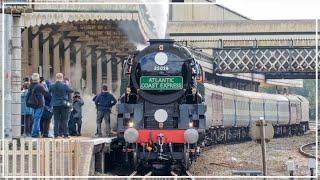 35028 Clan Line hauls the Atlantic Coast Express to Exeter - 2024