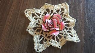 Квадратная салфетка крючком для начинающих