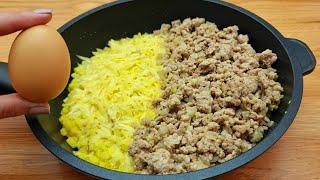Quick and easy recipe with minced meat in the pan #204