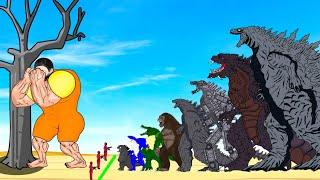 Evolution Of GODZILLA & KONG, MECHAGODZILLA, SHARKZILLA Playing Squid Game 2 Animation| 어몽어스 오징어 게임2