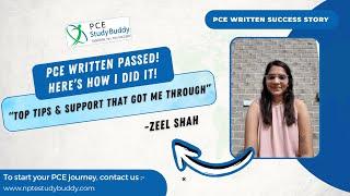 PCE Written Passed in the first attempt | Zeel Shah |PCE StudyBuddy