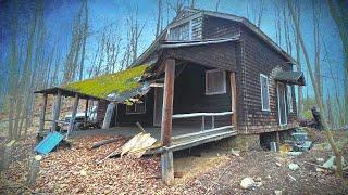 I bought an ABANDONED CABIN in the WOODS- Fixing the COLLAPSED foundation! Episode 2