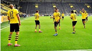 HAALAND CELEBRATIONS/ SOCIAL DISTANCING CELEBRATION / DORTMUND vs SCHALKE