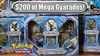 Opening 10x Mega Gyarados Collection Boxes! $200+ worth! Pokemon TCG unboxing