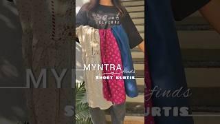 Myntra Short Kurtis haul #shortsviral #shortsfeed #myntrafinds #shortkurti #kurtihaulunder500 #short