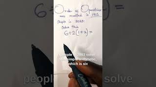 Is 6+2(1+2) = 1 or 9? #shorts