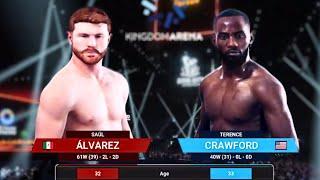 Canelo Alvarez vs Terence Crawford FULL FIGHT | Undisputed Boxing Game AI Simulation