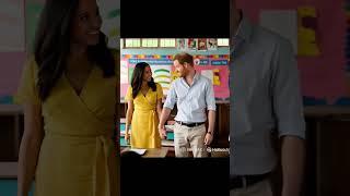 Princess Meghan & Harry Nigerian School Visit without Kids #baby #meghanmarkle #princeharry #royal
