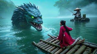 Epic Battle! Giant River Demon Devours Girl, but a Fisherman Defeats It in One Strike!