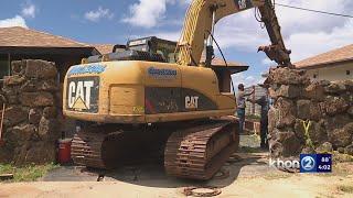 Demolition begins on eroding home near Sunset Beach