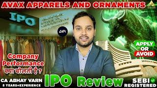 Avax Apparel & Ornaments IPO | Avax Apparel and Ornaments IPO GMP Today | Avax Apparel IPO Review