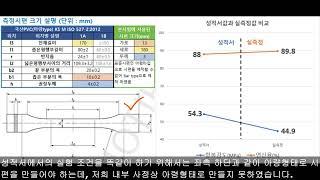 (1분설명) 인장결과 비교성적서VS실측정 -남동PVC-