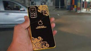 Redmi  note 11 convert into i Phone Gold Back Panel