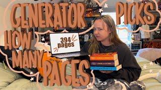 generator picks how many pages I read🫣 | reading vlog |