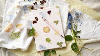 Book binding with flower prints - DIY by Søstrene Grene