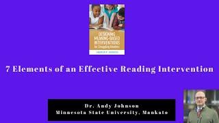 7 Elements of a Reading Intervention