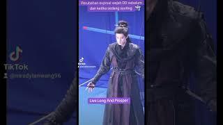 Wang Hedi's expression changes before and during filming #videoshort #chinesedrama #dylanwang #fyp