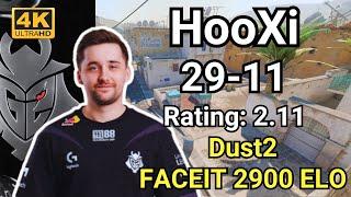 HooXi 29-11 Rating:2.11 (Dust2) | FACEIT 2900 ELO Lobby | Sep 7, 2024 #cs2 #pov