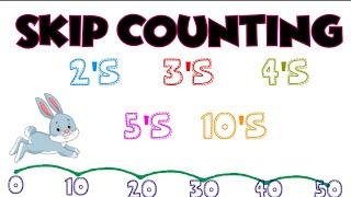 Skip Counting by 2s, 3s, 4s, 5s, and 10s | MATH VIDEOS