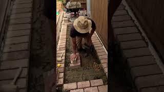 small patio - brick paving  #backyarddesign  #diy #patio